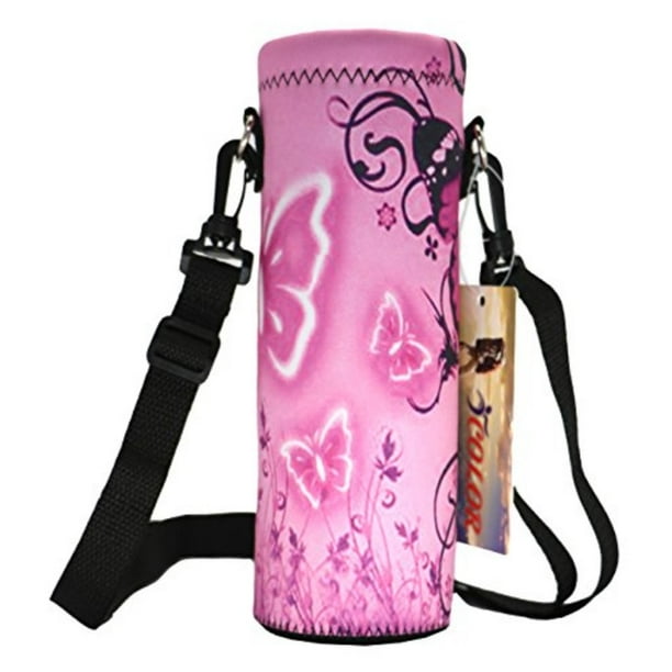 1L Water Bottle Carrier Holder Sleeve 34oz//1000ml Adjustable Shoulder Strap,Sli